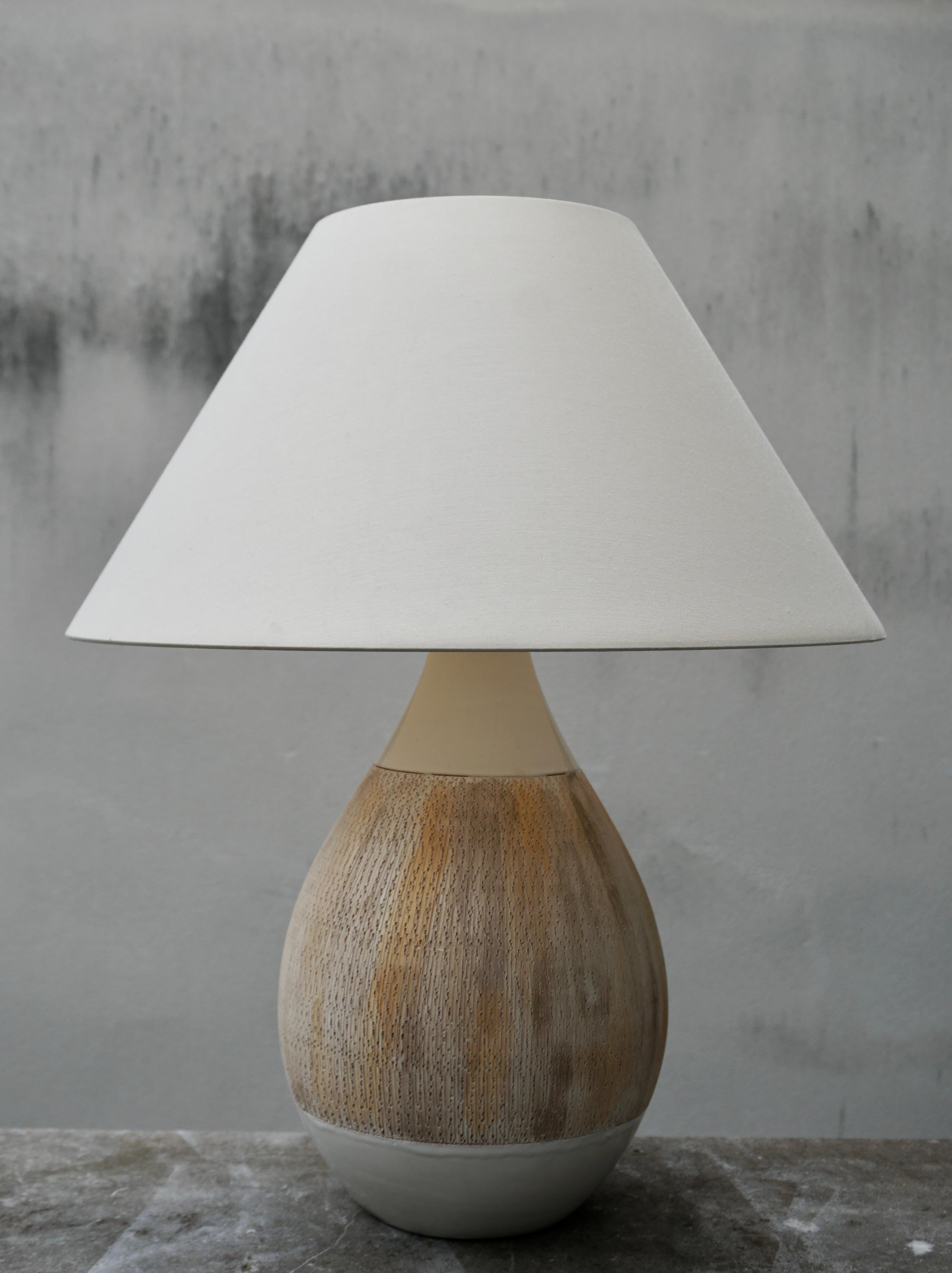 Italian Textured Ceramic Lamp For Sale