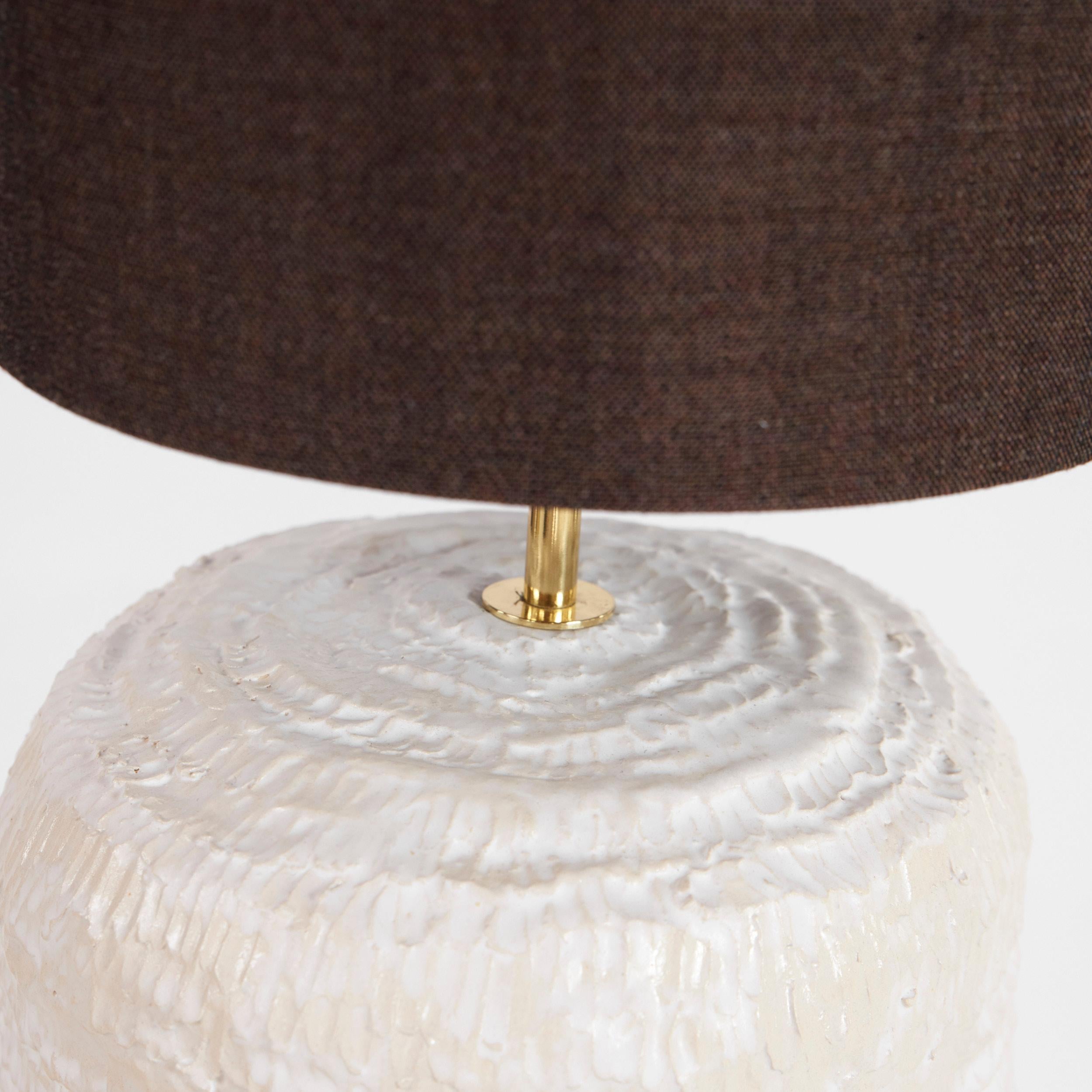 Contemporary Textured Ceramic Lamp For Sale
