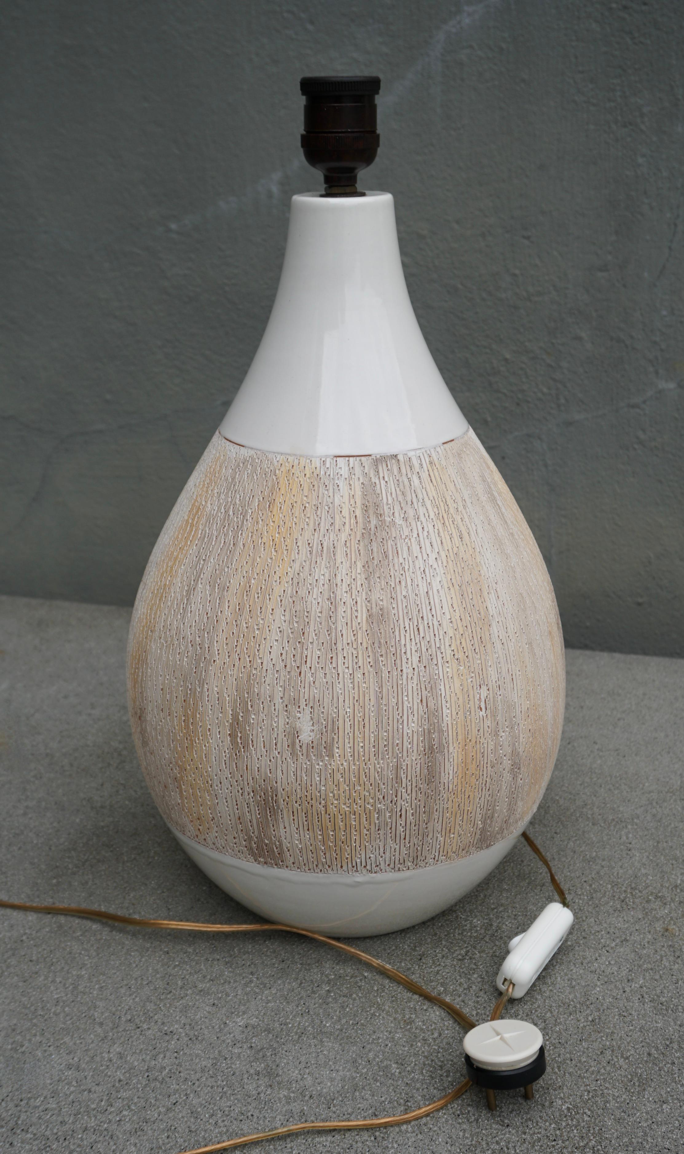 Textured Ceramic Lamp For Sale 2