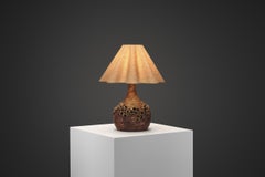 Textured Ceramic Table Lamp by Bodil Marie Nielsen, Denmark 1970s