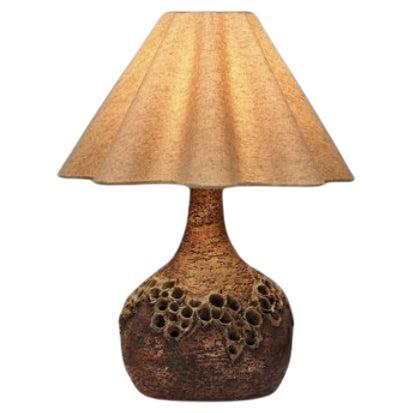 Textured Ceramic Table Lamp by Bodil Marie Nielsen, Denmark 1970s For Sale