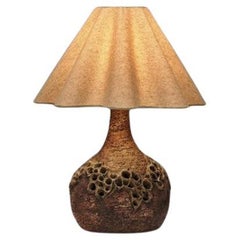 Textured Ceramic Table Lamp by Bodil Marie Nielsen, Denmark 1970s