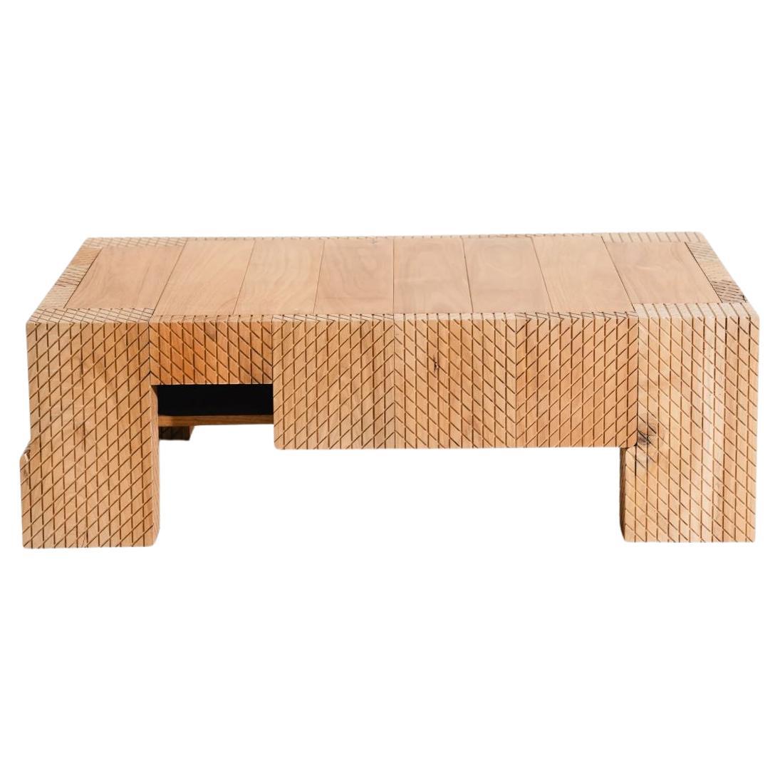 Textured coffee table By Side By Kunaal Kyhaan For Sale