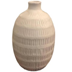 Textured Cream Vase, Thailand, Contemporary