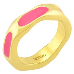 Textured Enamel Ring (Pink)