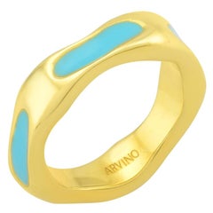 Textured Enamel Ring (Sky Blue)