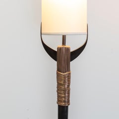 Textured floor lamp in Bronze