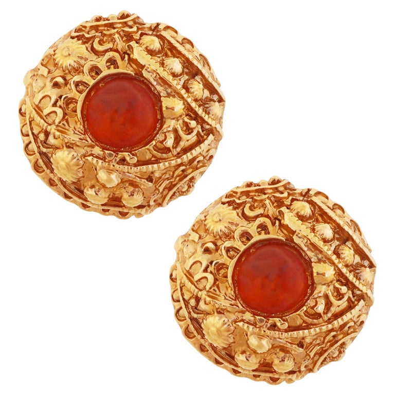 Boucles D'oreilles Clips ALEXIS LAHELLEC - Métal Argenté Et Strass