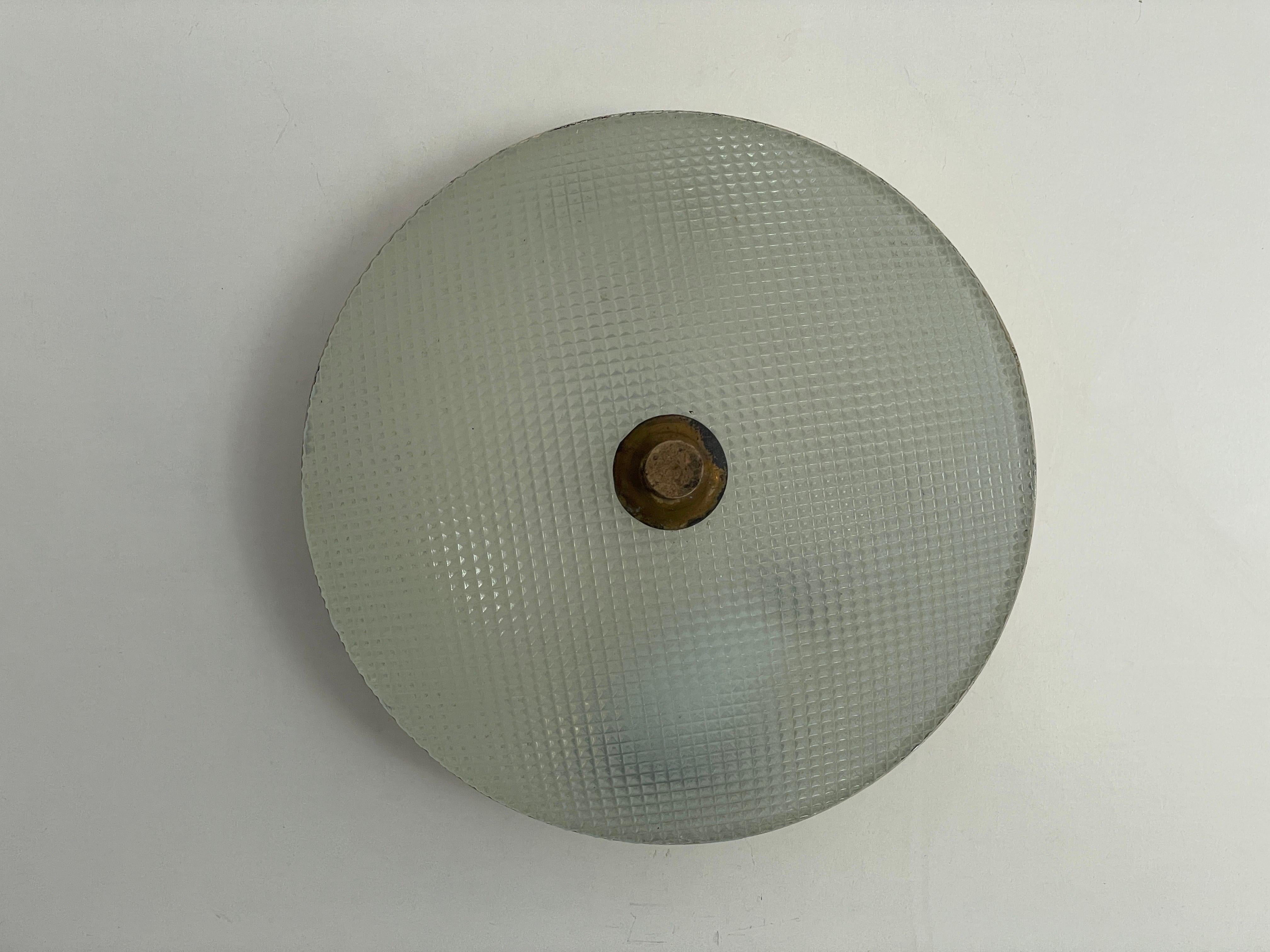 Paar Wandleuchter aus strukturiertem Glas und weißem Metall für Lumi, 1950er Jahre, Italien im Angebot 6