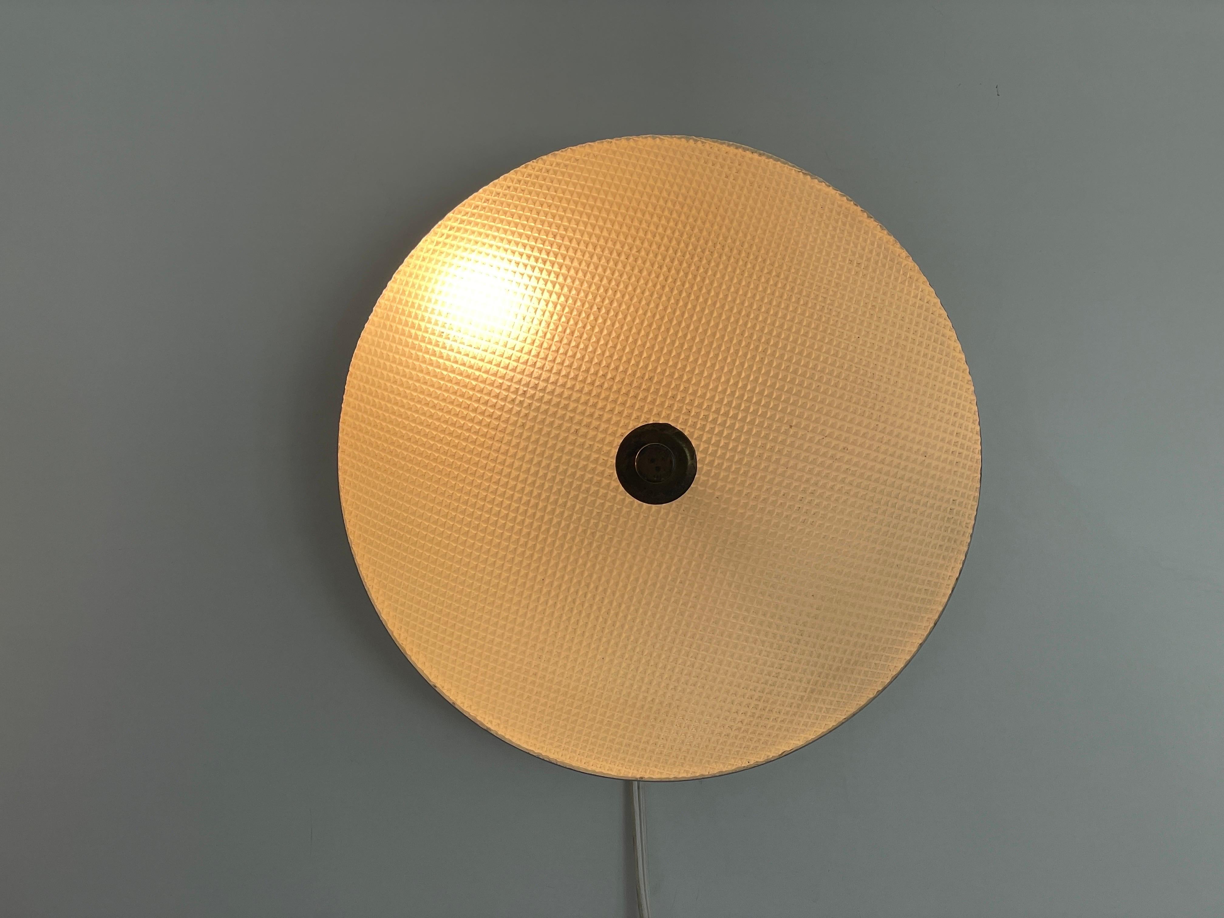 Paar Wandleuchter aus strukturiertem Glas und weißem Metall für Lumi, 1950er Jahre, Italien im Angebot 9