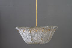 Textured Glass Chandelier by Kalmar, vienna around 1950s
