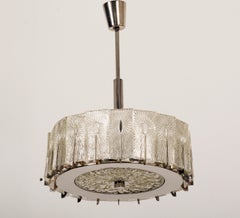 Textured Glass Chandelier by Rupert Nikoll