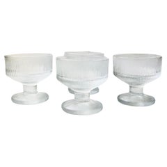 Retro Textured Glass Coupes - Set of 4