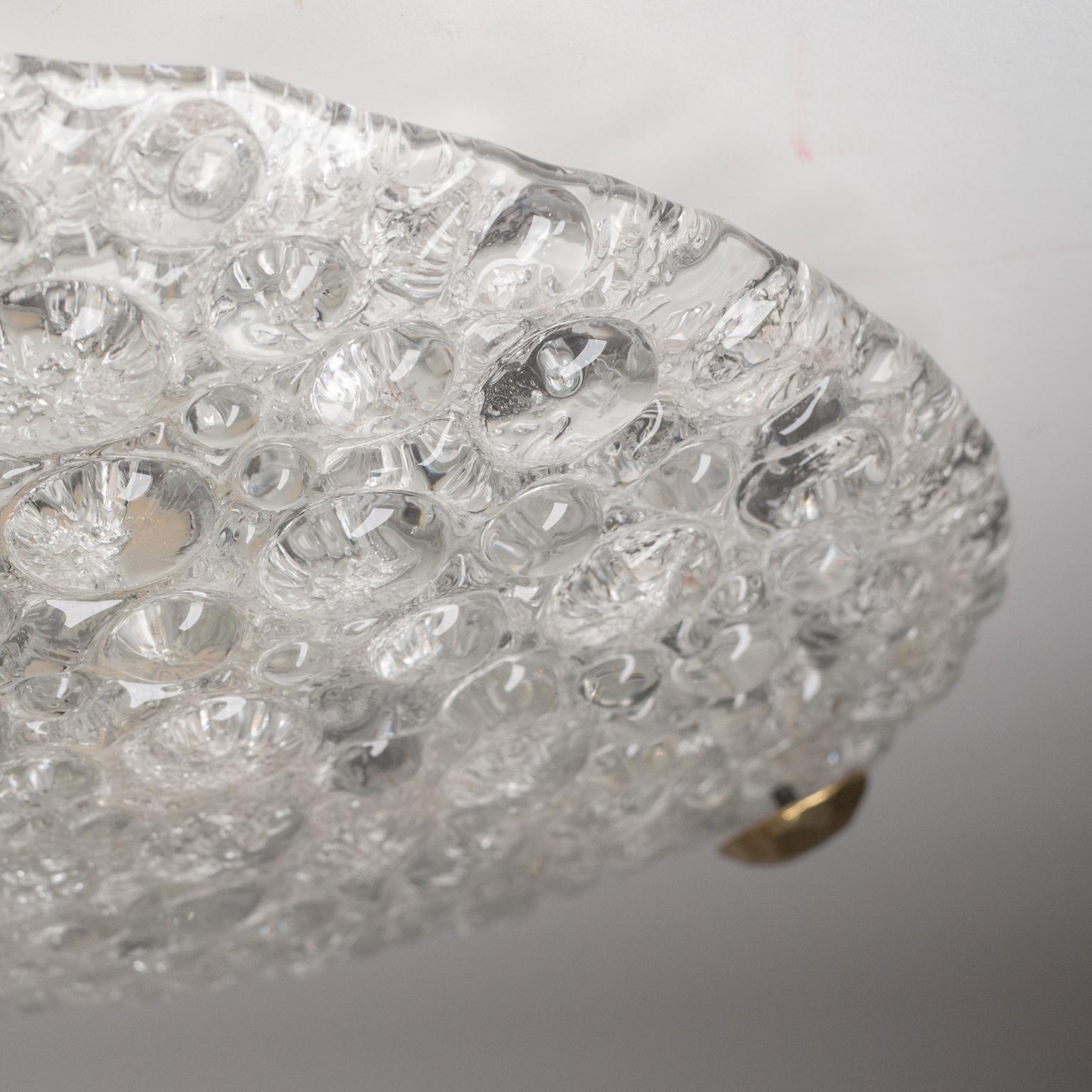 Textured Glass Flush Mount, 1960s 5