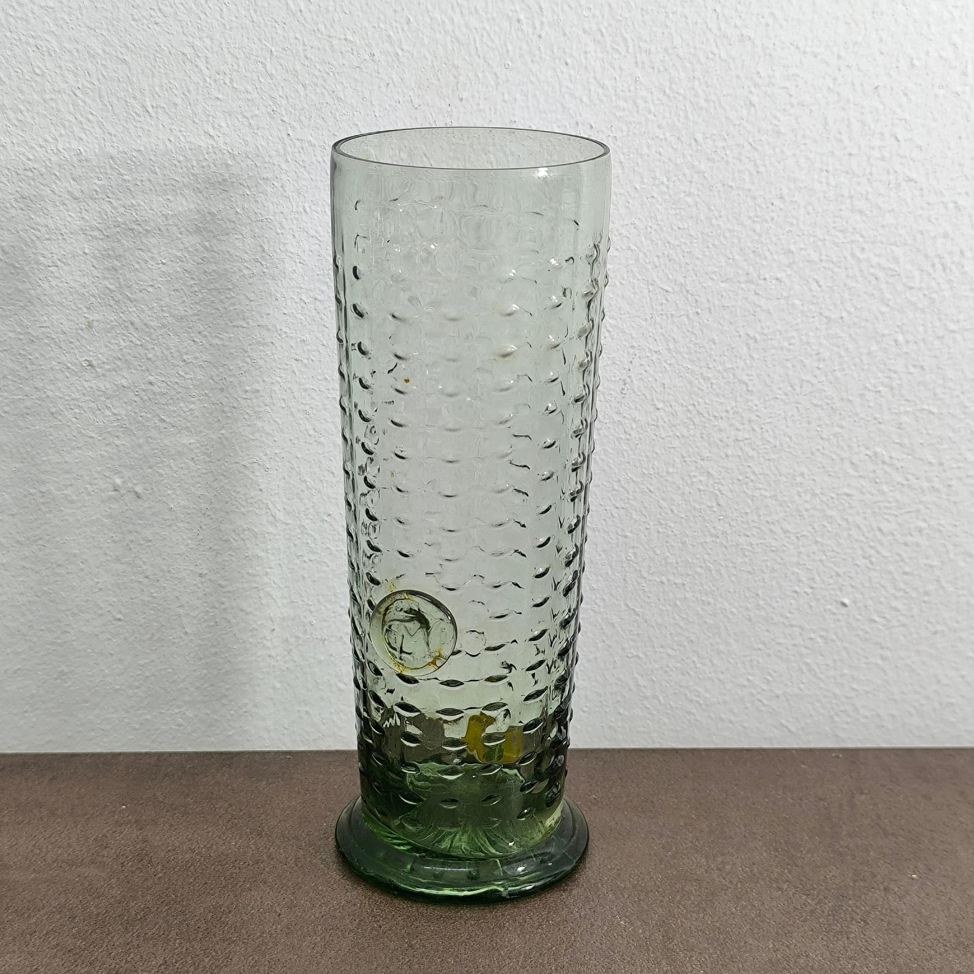 Blown Glass Textured Glass Vase by Lindshammar, Sweden, 1960s - Perfect Gift for Aniversary For Sale