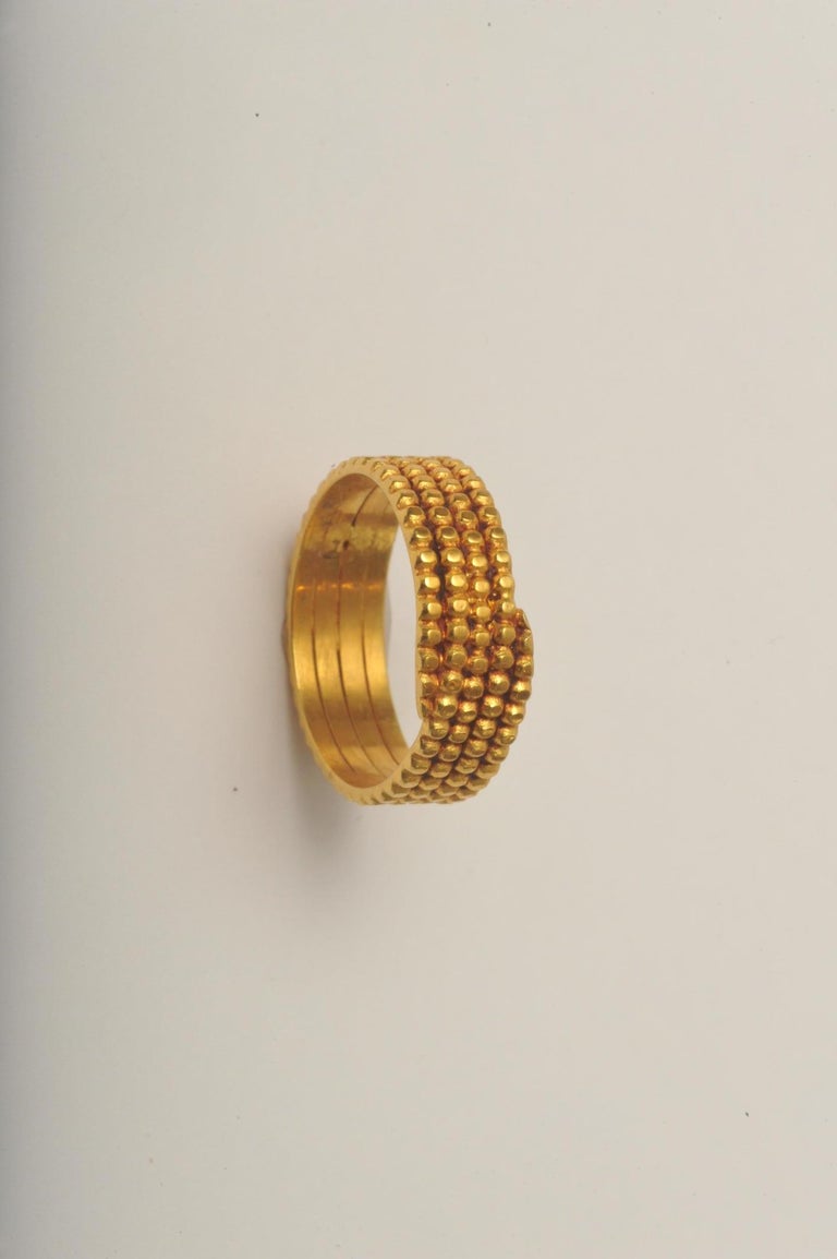 Textured Gold Coil Band Ring at 1stDibs coil band