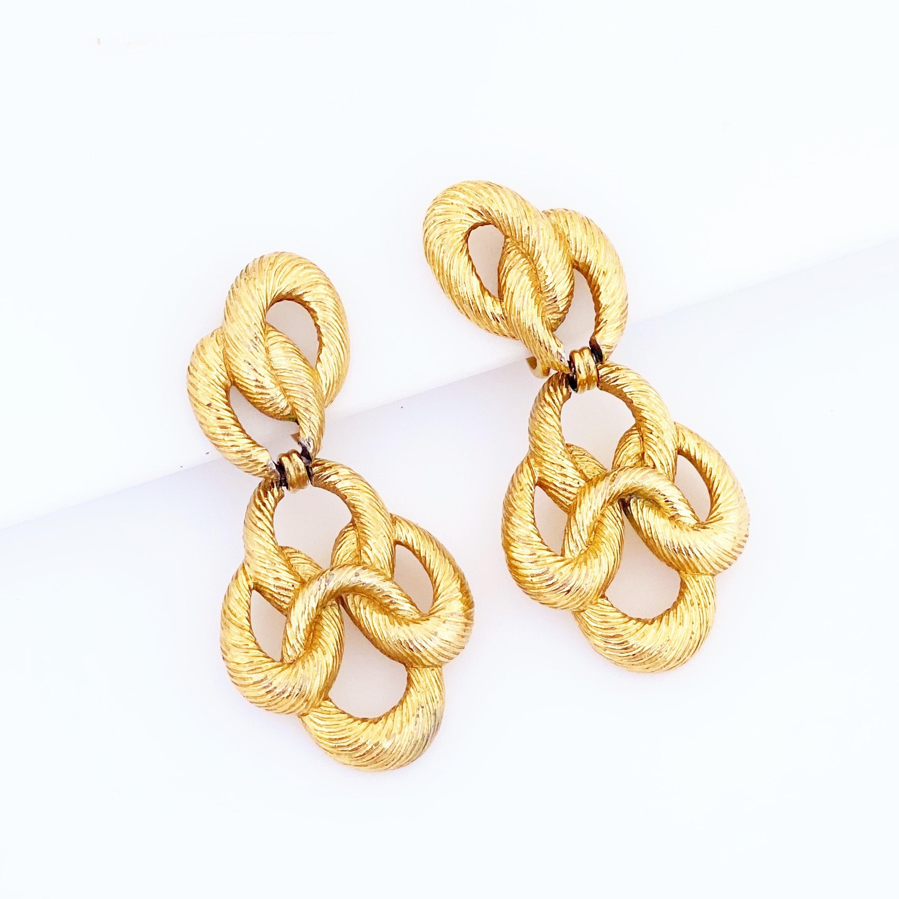 shop thrilling trifari gold leaf earrings