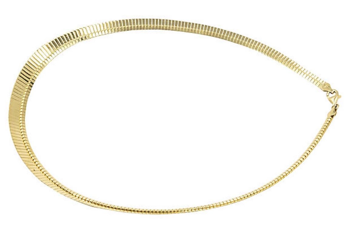 Textured Gold Plated Sterling Silver Necklace In Good Condition For Sale In Miami Beach, FL