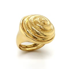 Textured Gold Snail Ring