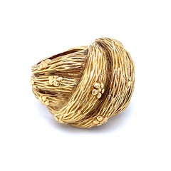 Textured Golden Knot Ring by Hammerman Brothers