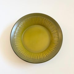 Textured Green Roselane Pottery Serving Bowl - Pasadena, California