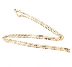 Textured Gucci Link Necklace in 14k Two-Tone Gold