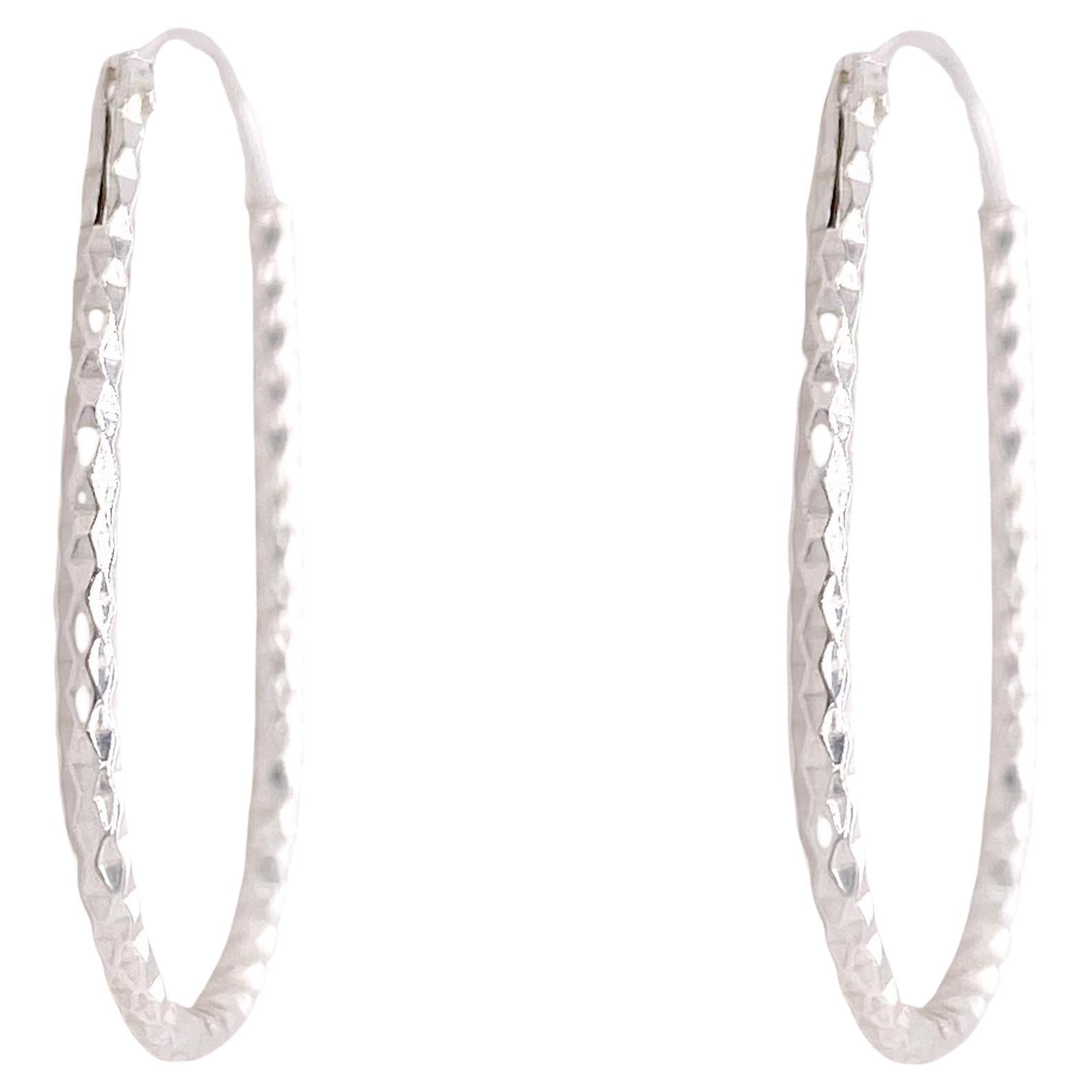 Details about   1" Twisted Textured Cut Round Hoop Earrings Real 925 Sterling Silver 