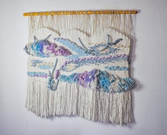 Textured macrame wall hanging, Spain, 1970s