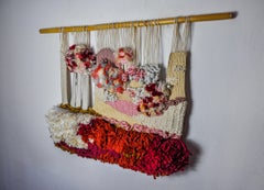 Textured macrame wall hanging, Spain, 1970s