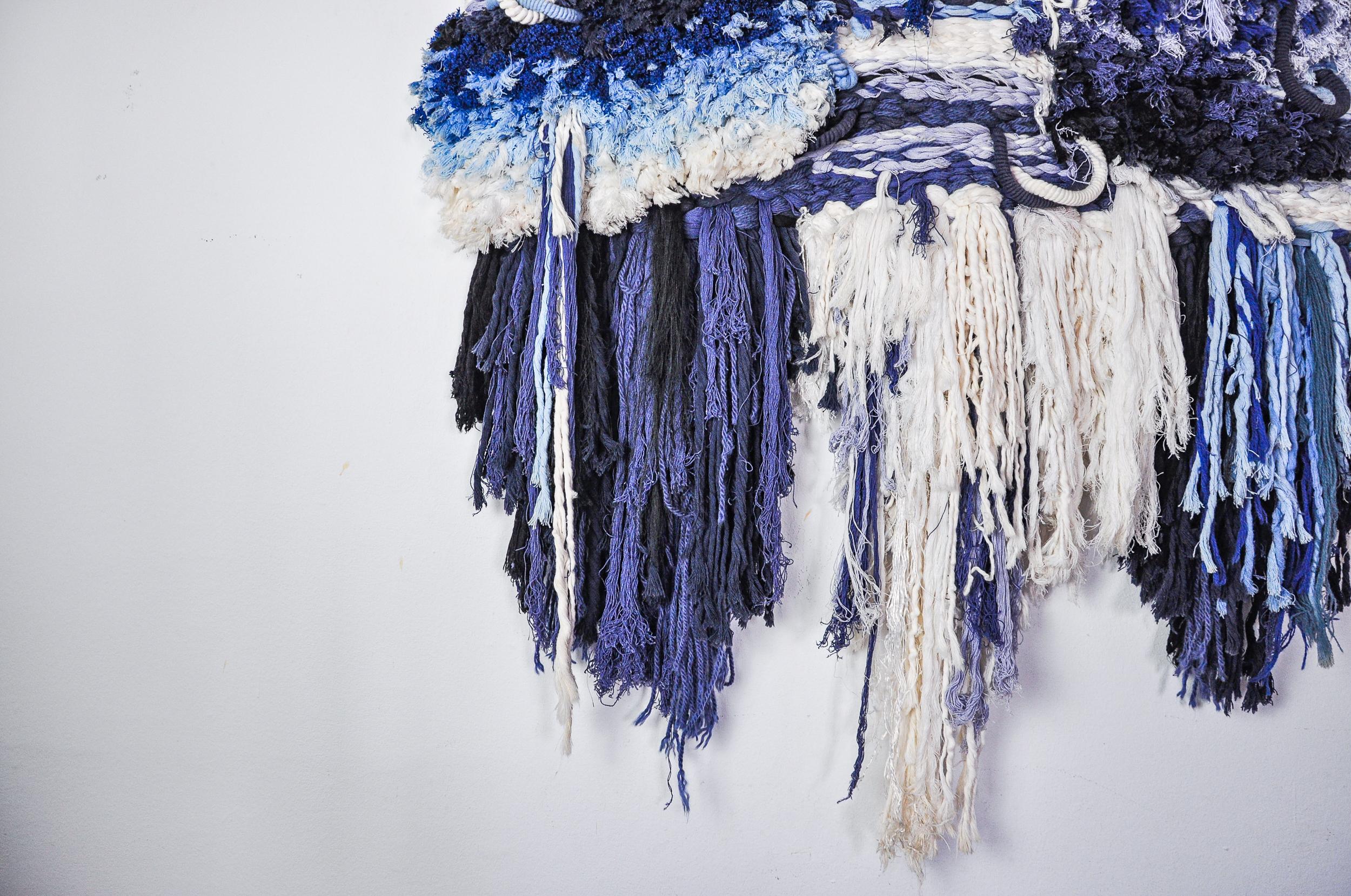 Wandbehang aus strukturiertem Macrame, Spanien, 1970er Jahre im Zustand „Gut“ im Angebot in BARCELONA, ES