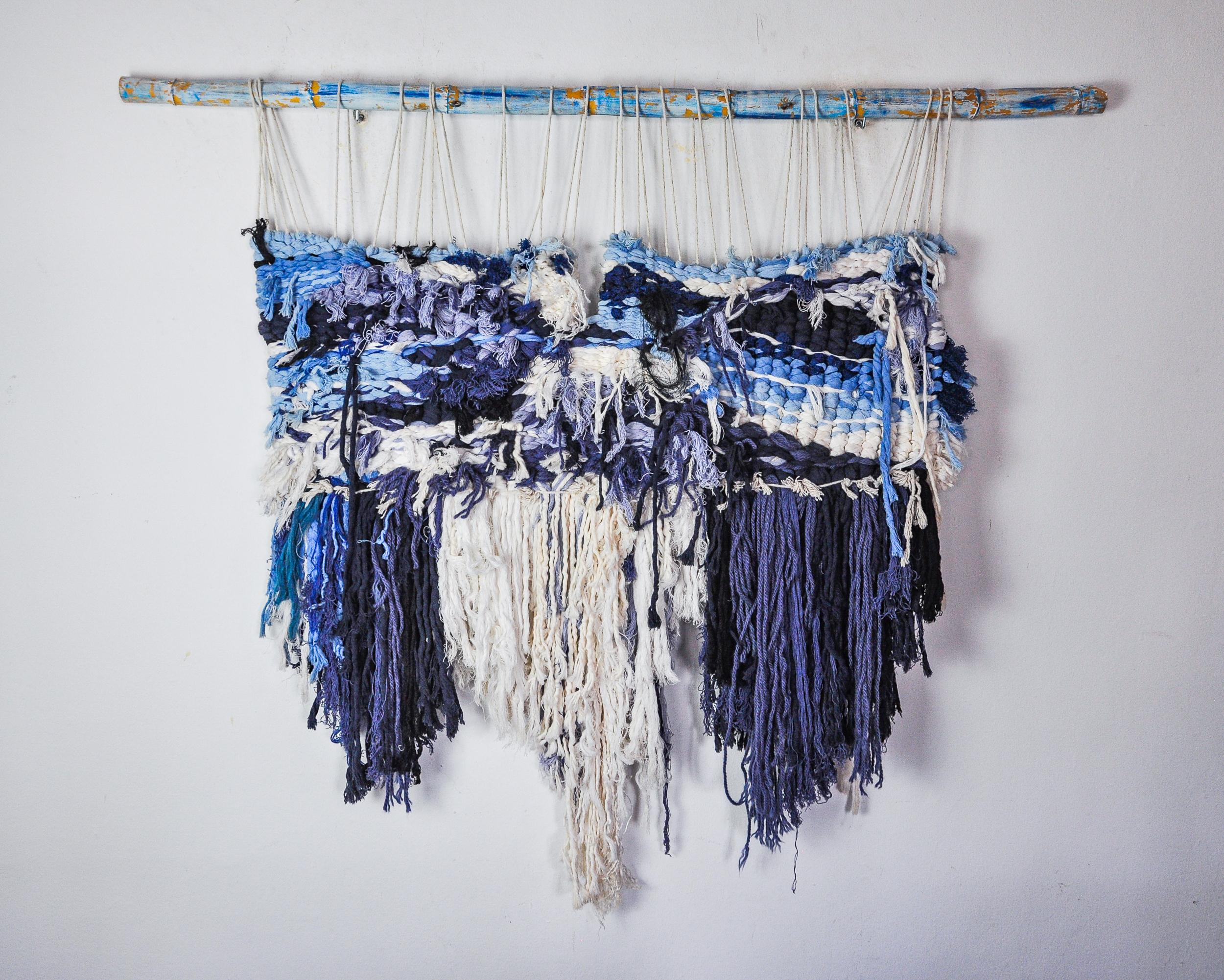 Wandbehang aus strukturiertem Macrame, Spanien, 1970er Jahre im Angebot 2