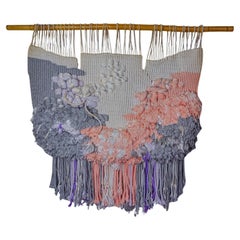 Textured macrame wall hanging, Spain, 1970s