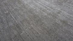 Textured Modern Charcoal Gray Ivory Rug 9'11''x13'9''
