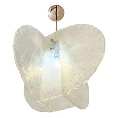 Textured Murano Chandelier by Mazzega, Italy, 1960s