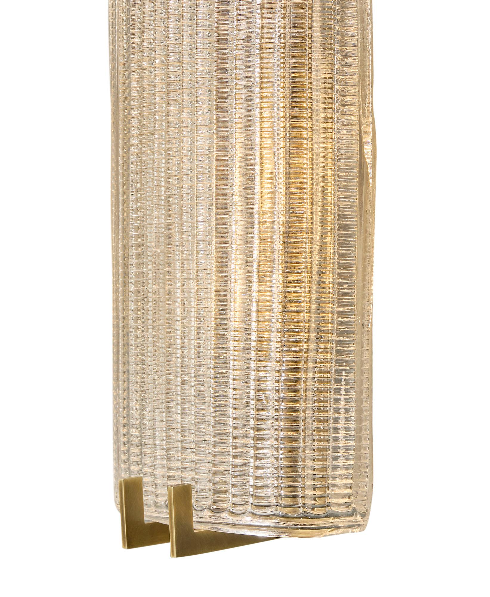 Contemporary Textured Murano Glass Sconces For Sale