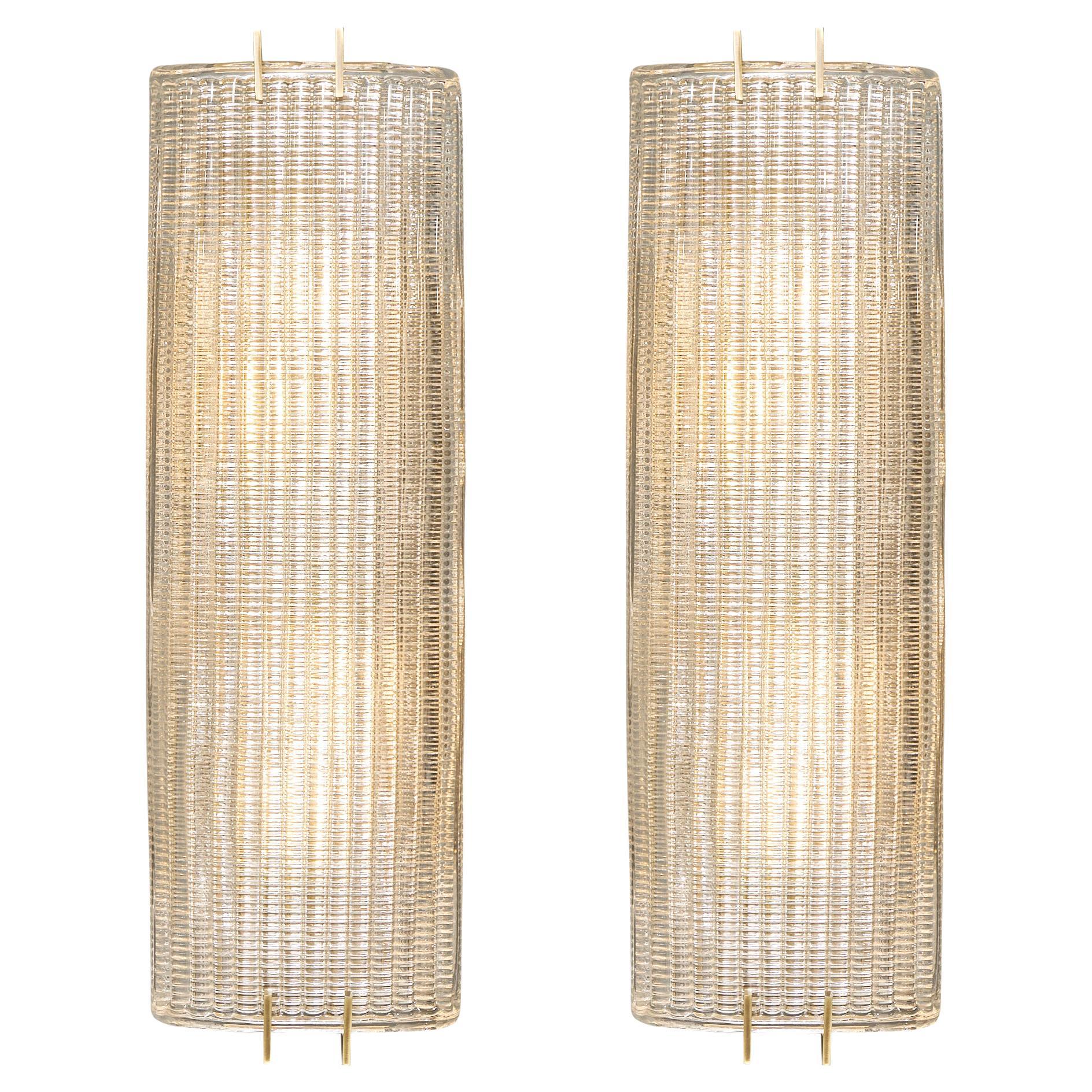 Textured Murano Glass Sconces For Sale