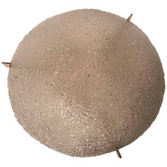 Vintage Textured Murano Ice Glass Flush Mount Lamp by Kaiser Leuchten