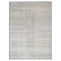 Textured Natural Wool Distressed Moroccan Rug 13'9''x18'6''
