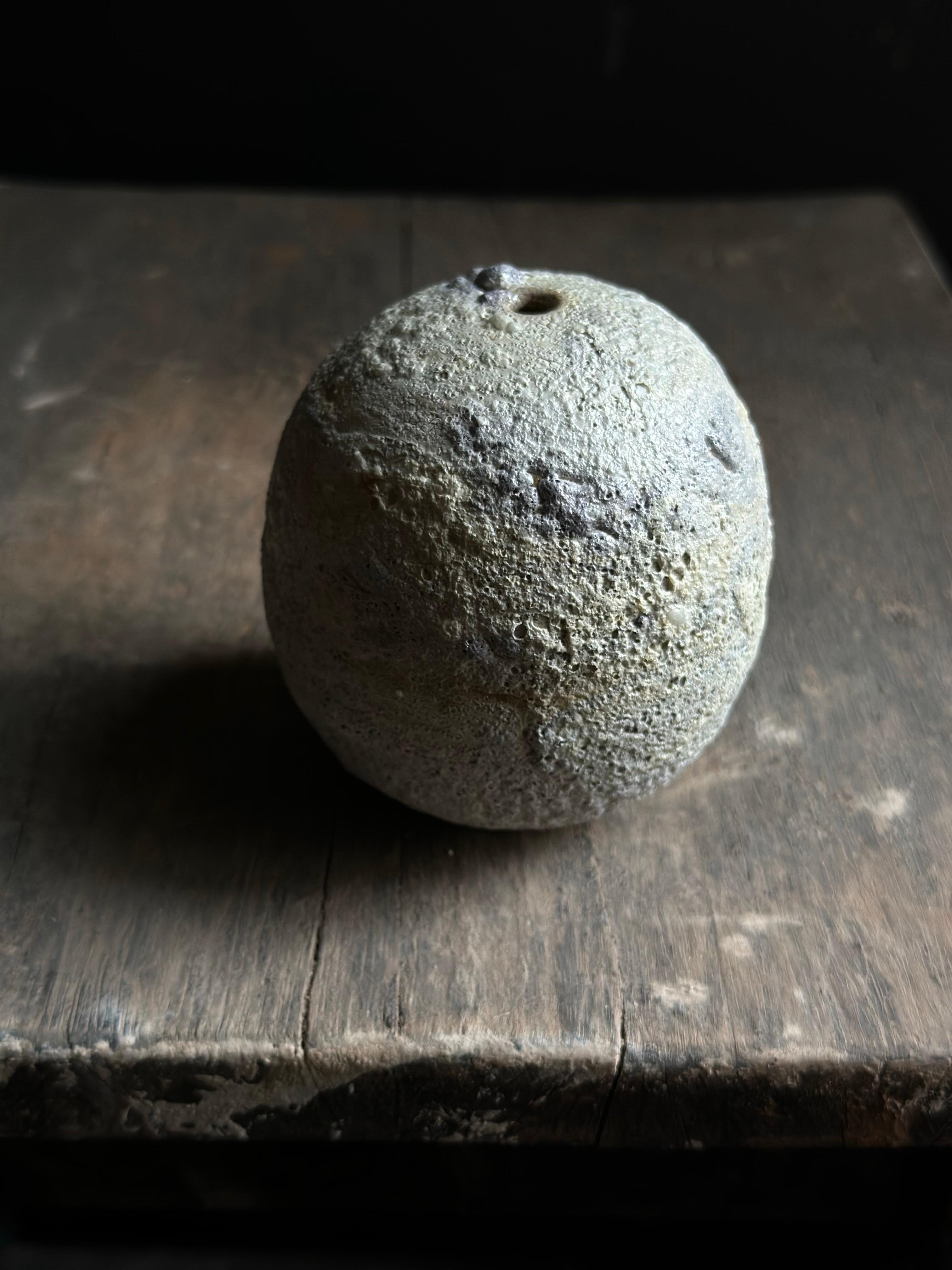 Americano Vaso di gemme in lava vulcanica organica strutturata