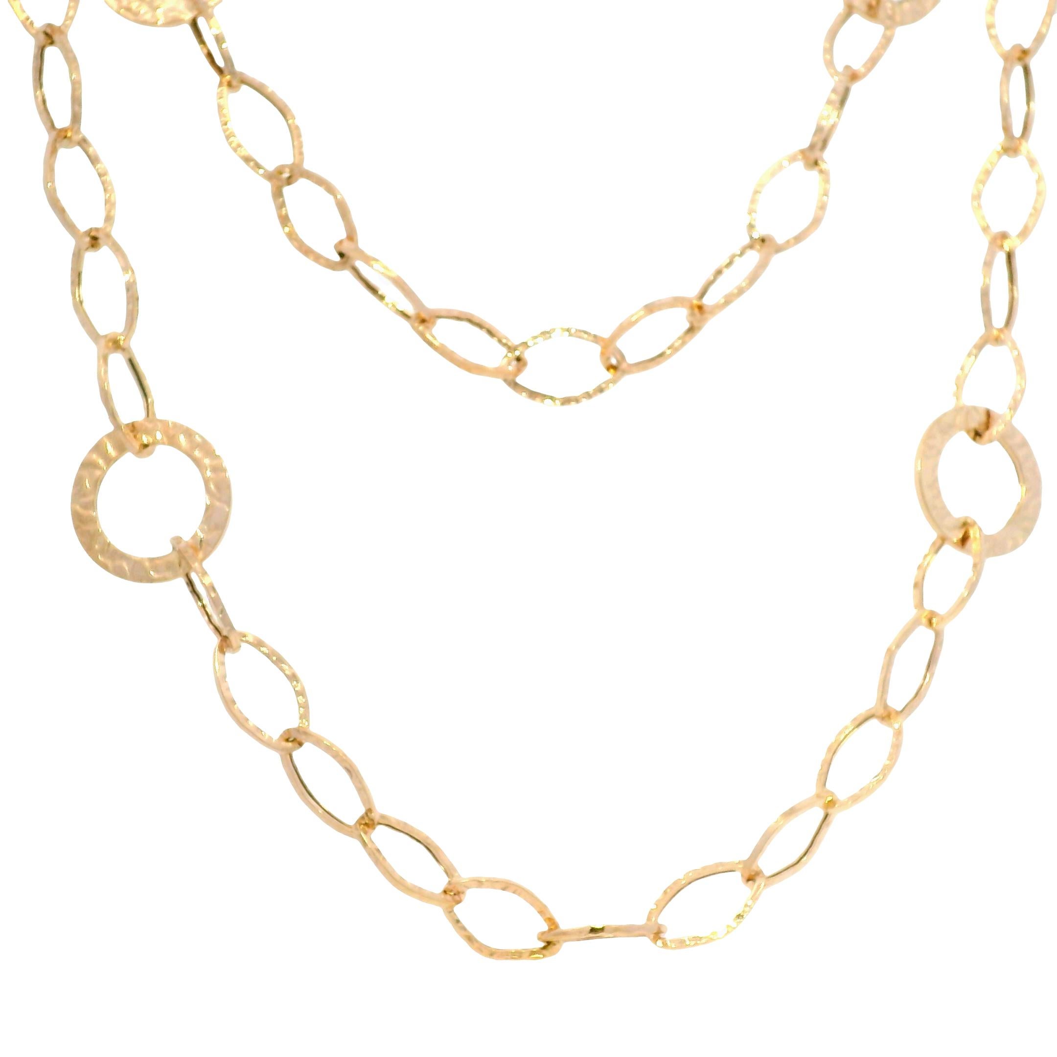 Textured Oval Link Extra-Long 35