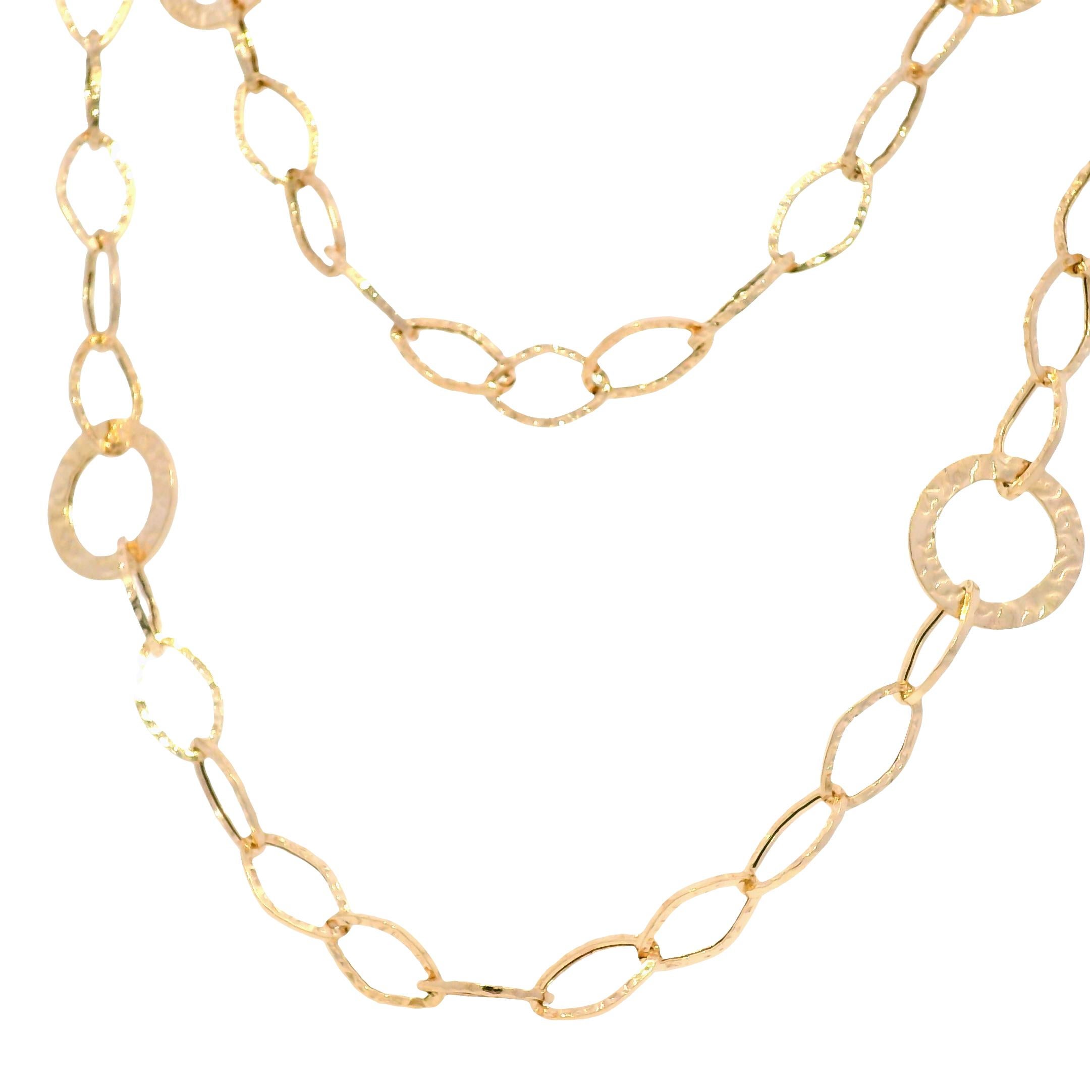 Textured Oval Link Extra-Long 35