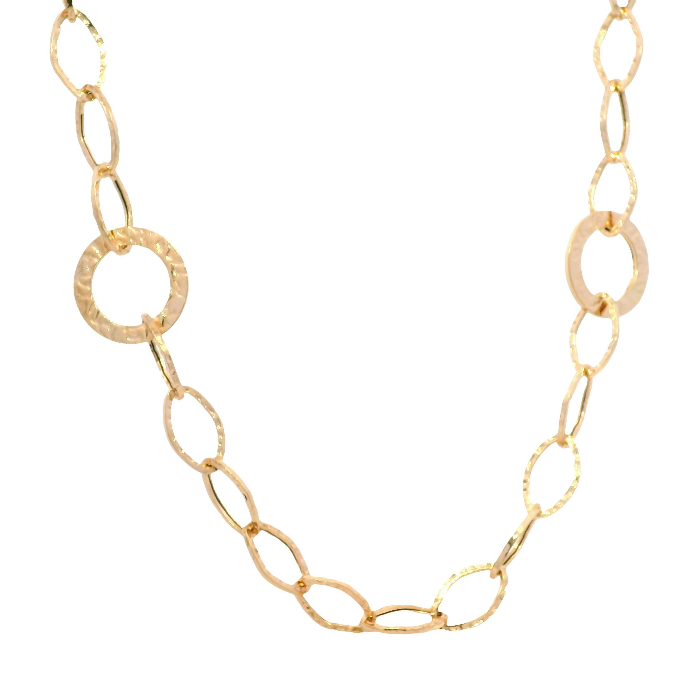 Textured Oval Link Extra-Long 35