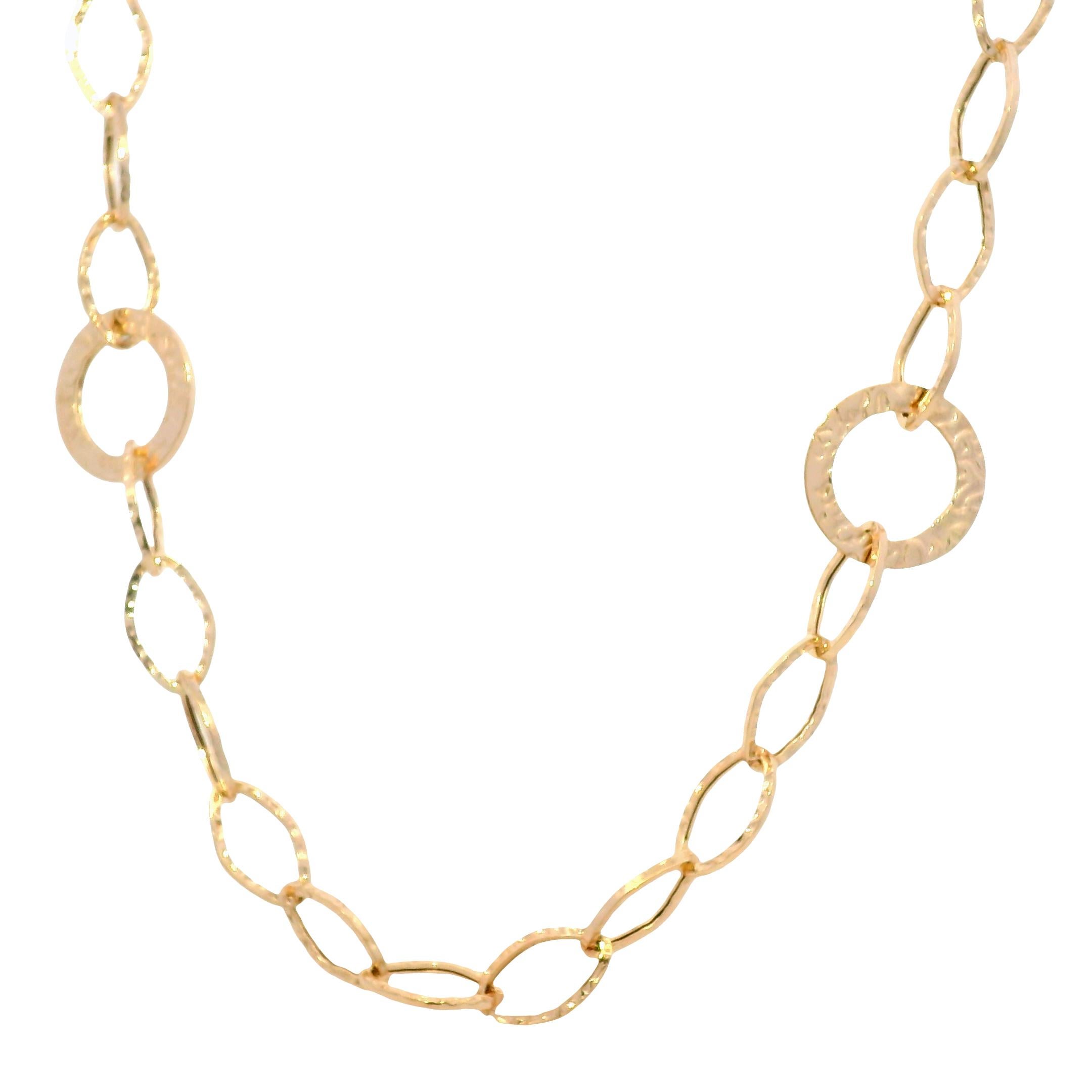 Textured Oval Link Extra-Long 35