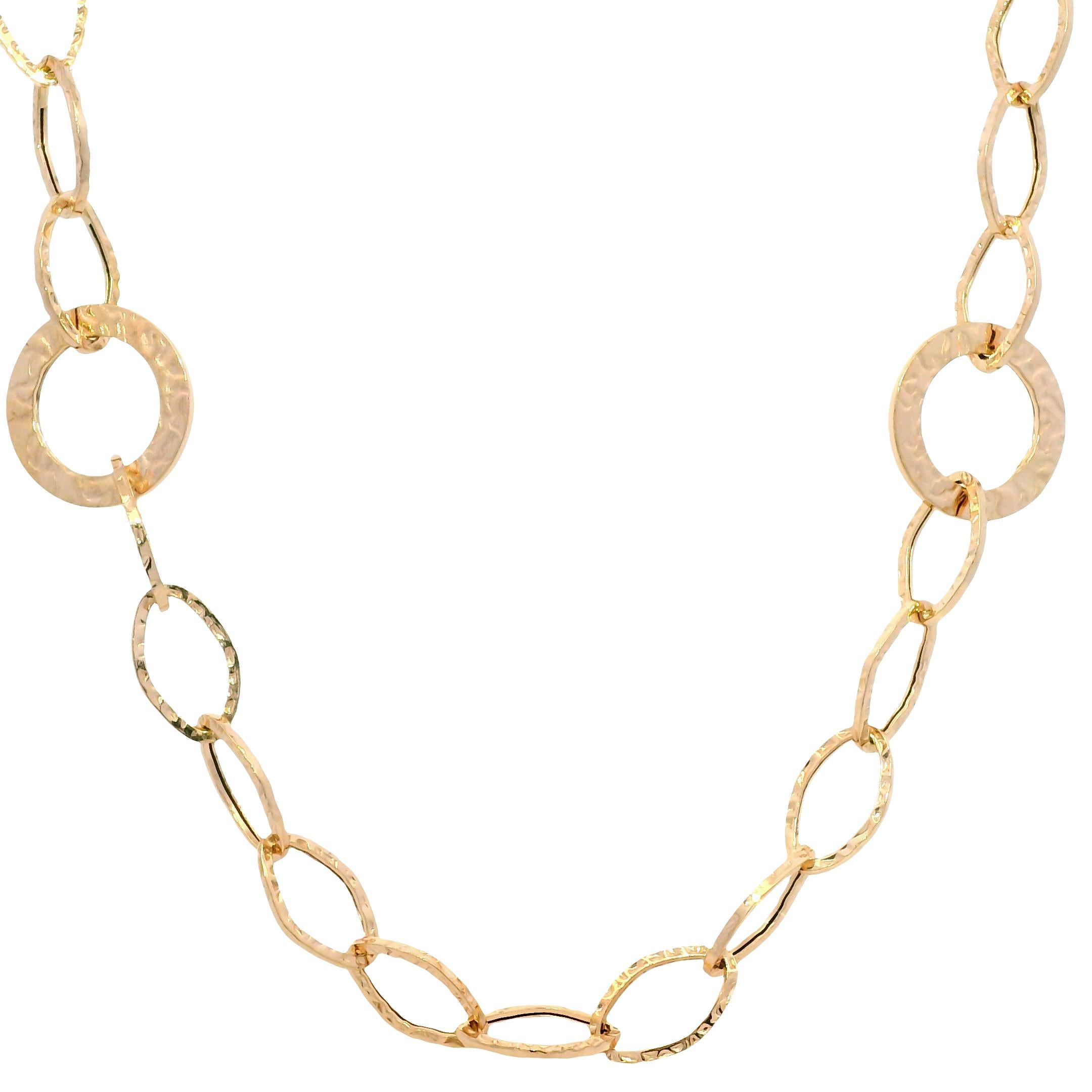 Textured Oval Link Extra-Long 35