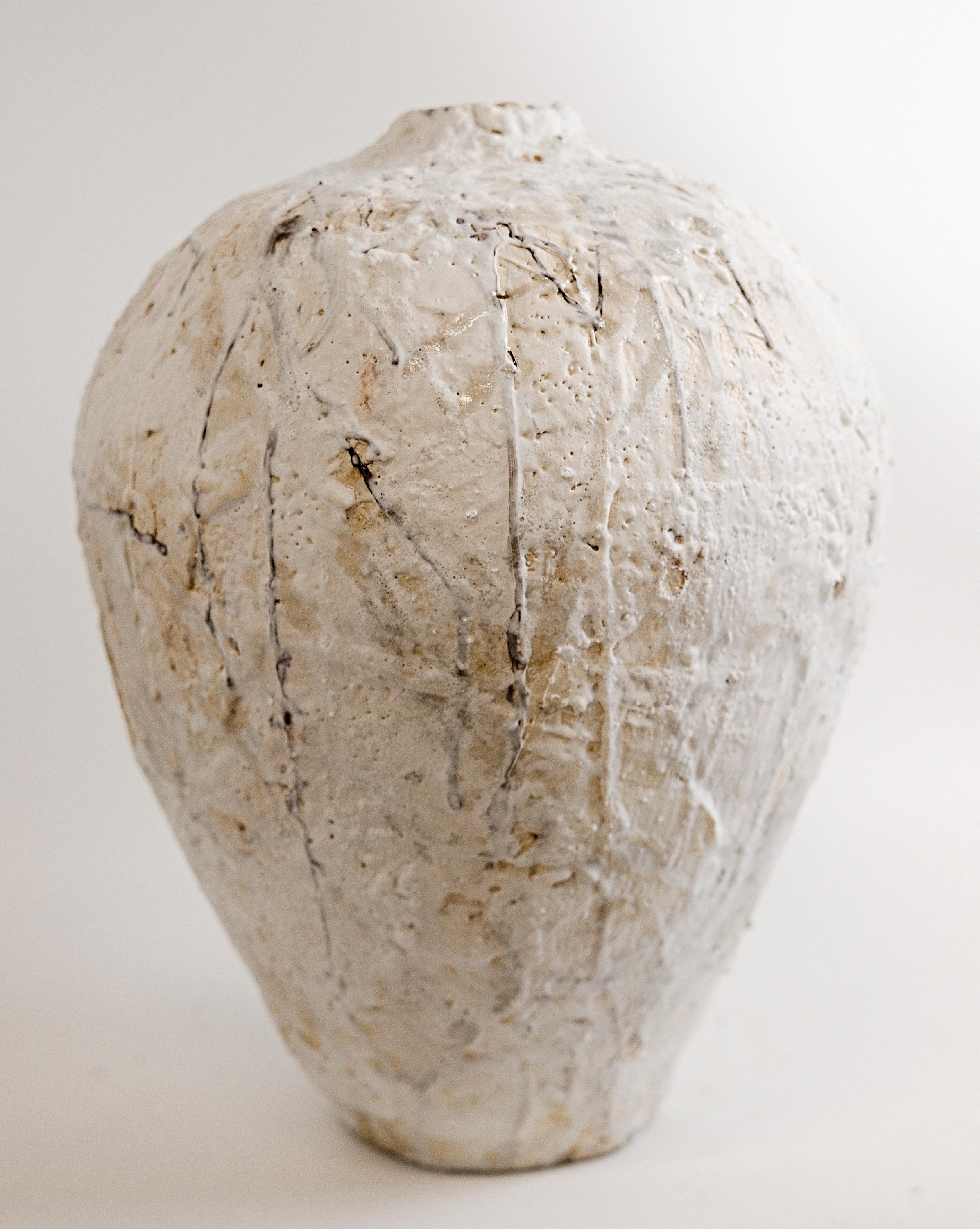 Organic Modern Textured Painted 25 Series-Moon II For Sale