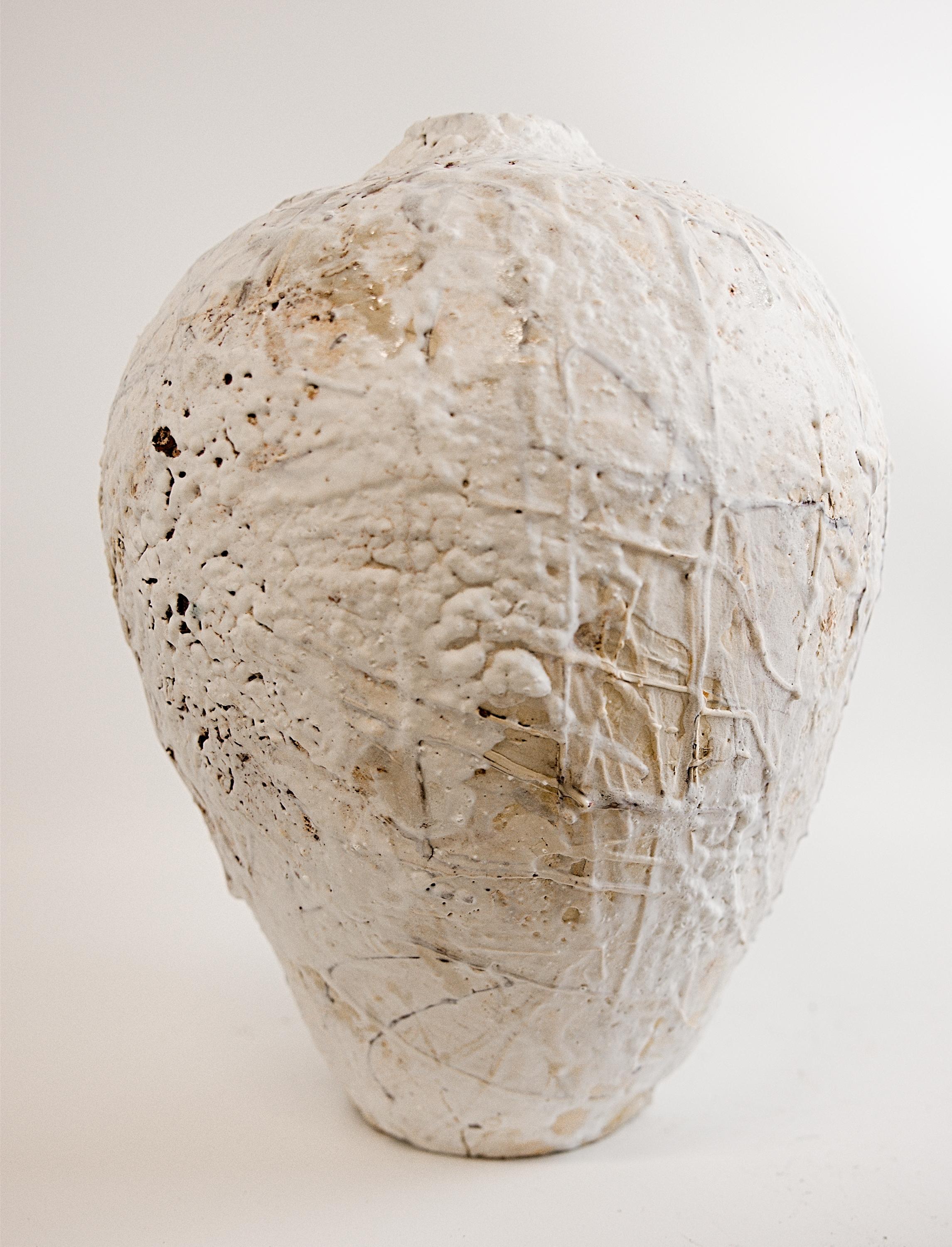 Hand-Crafted Textured Painted 25 Series-Moon II For Sale