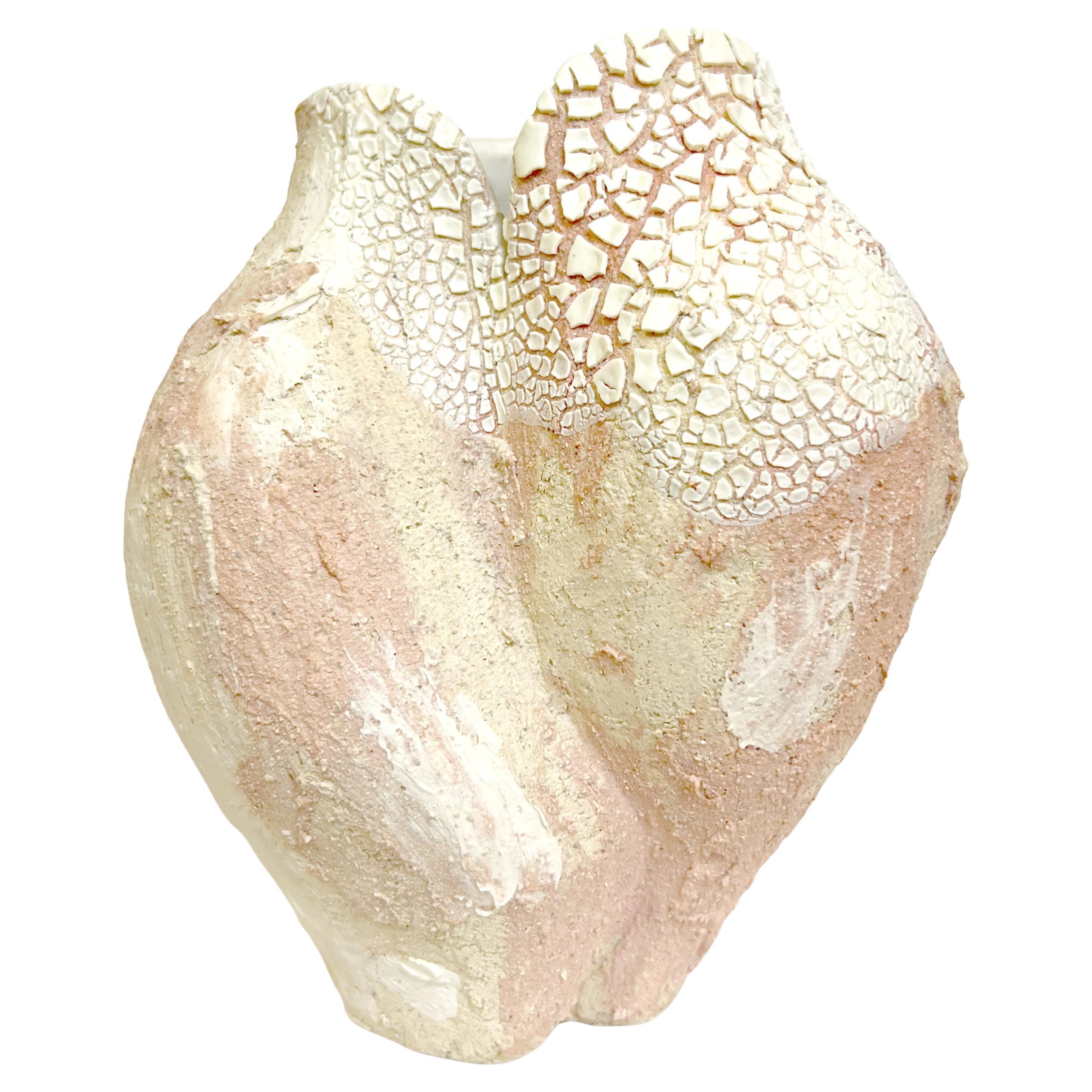 Textured Pink Multi Ceramic Vessel- Lost Quarry -Handcrafted Organic Modern
