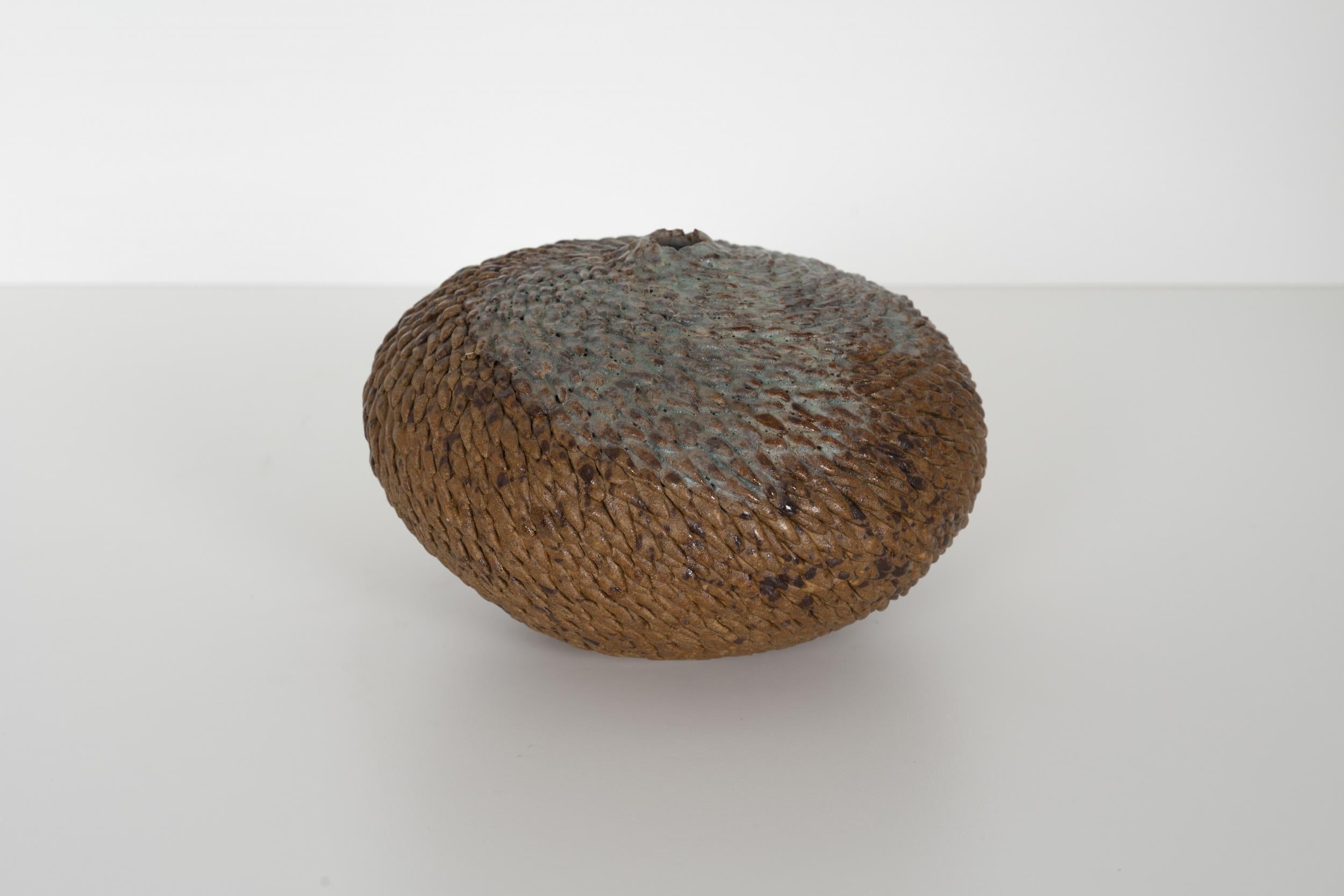 Mid-Century Modern Textured Porcupine Vase For Sale