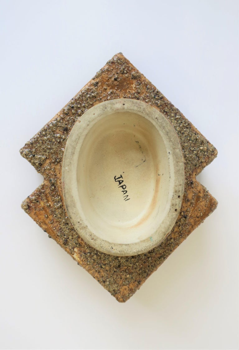 Textured Japanese Pottery Bowl For Sale at 1stDibs