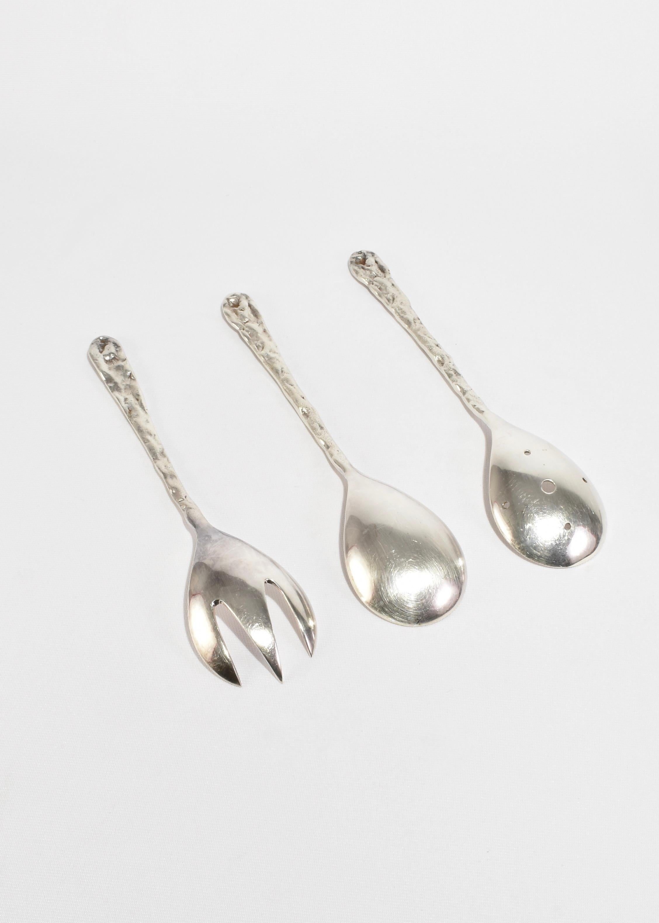Textured Serving Set In Good Condition For Sale In Richmond, VA
